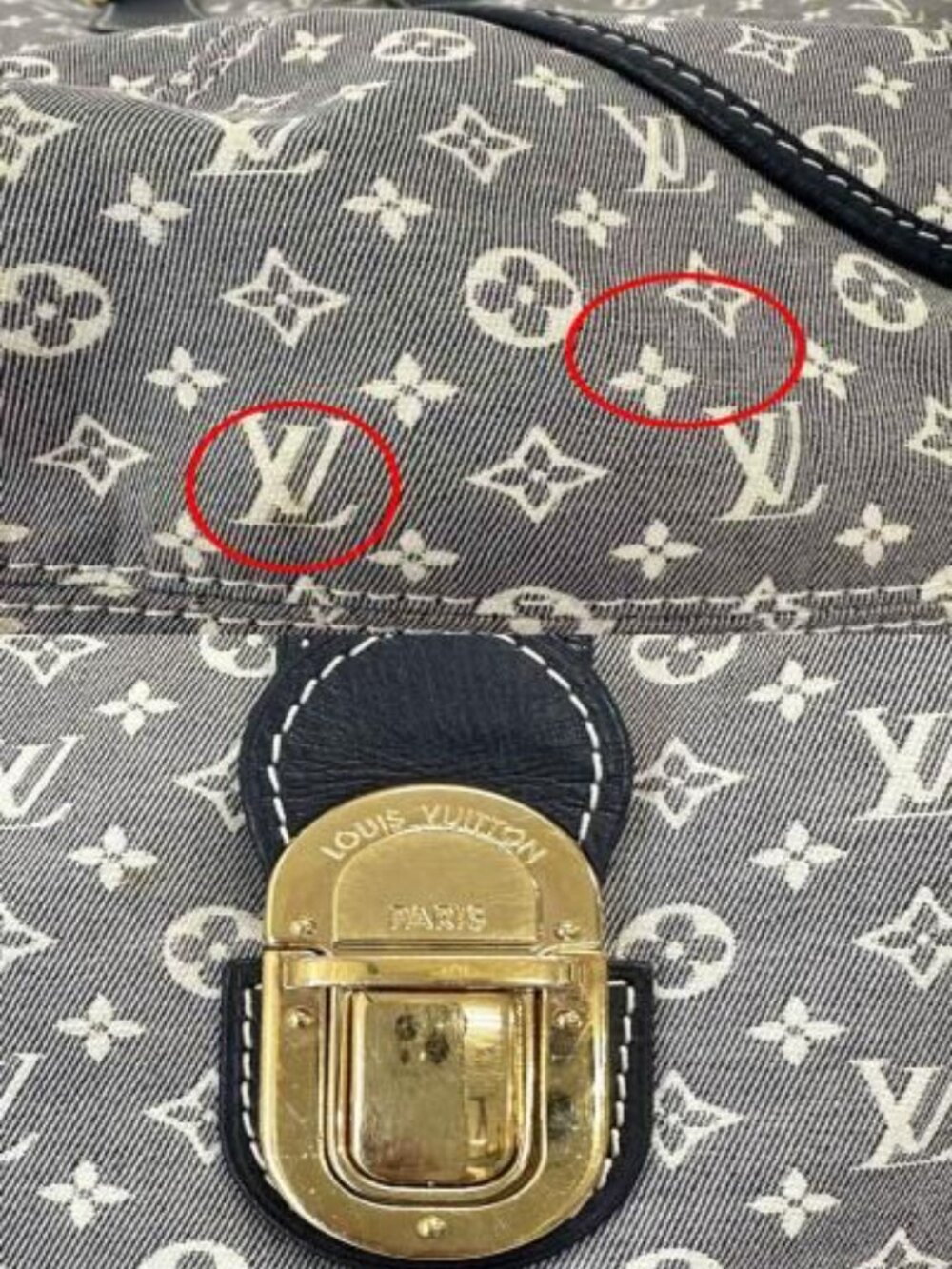 Louis Vuitton Monogram Idylle Elegy 2-Way Tote Shoulder Bag Navy - Picture 6 of 9